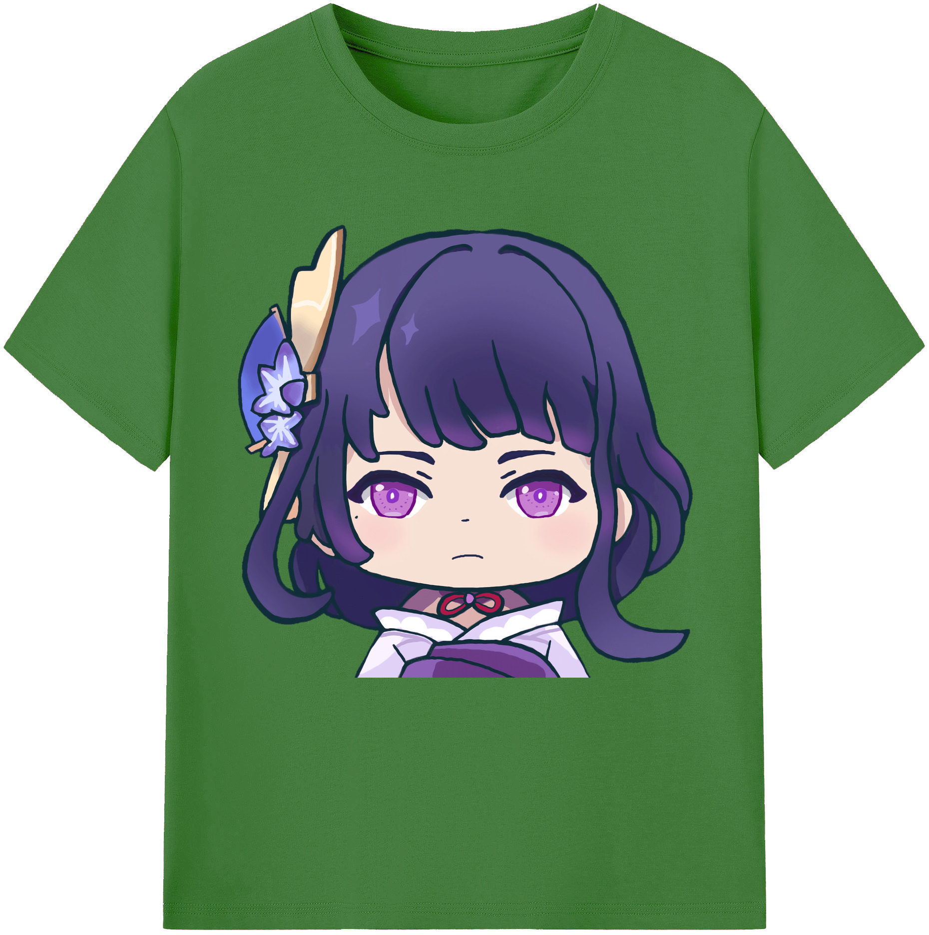 げんし神 雷電将軍 らいでんしょうぐん genshin Raiden Shogun レディースカジュアルプリントTシャツ（綿100％）